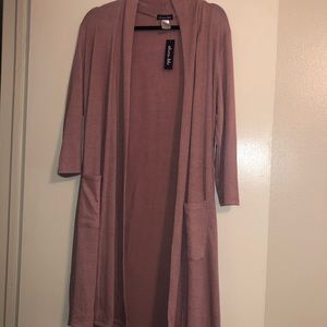 Mid-length duster  - rose pink